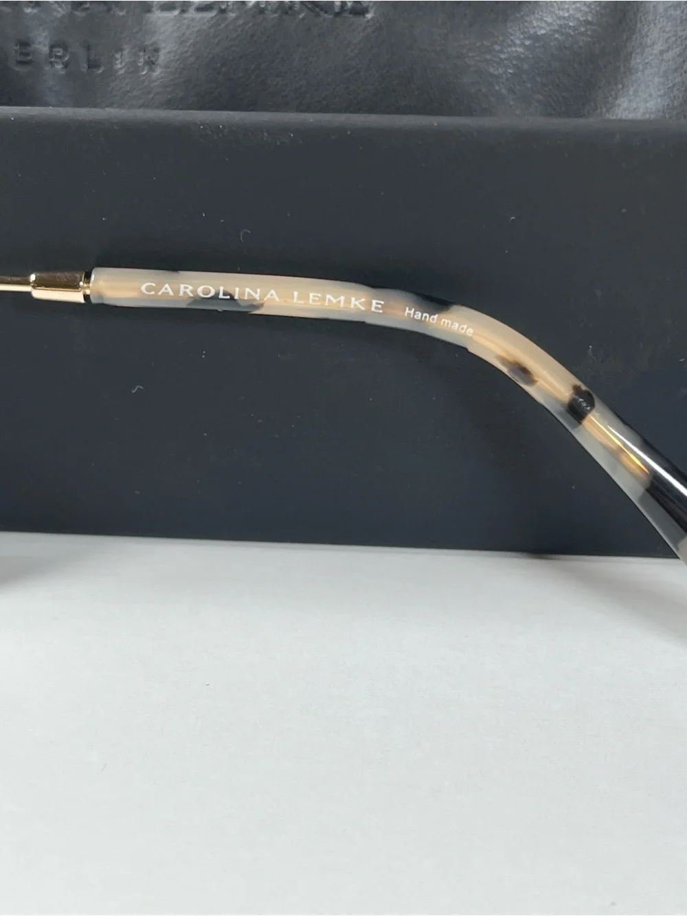 Brand New In Box Carolina Lemke Berlin Designer Sunglasses Grey Demi Gold Style